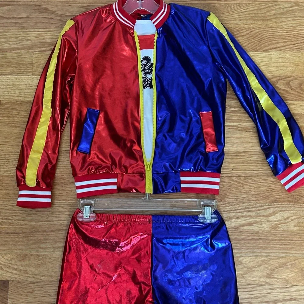 Harley Quinn Suicide Squad Halloween Costume 130 set
